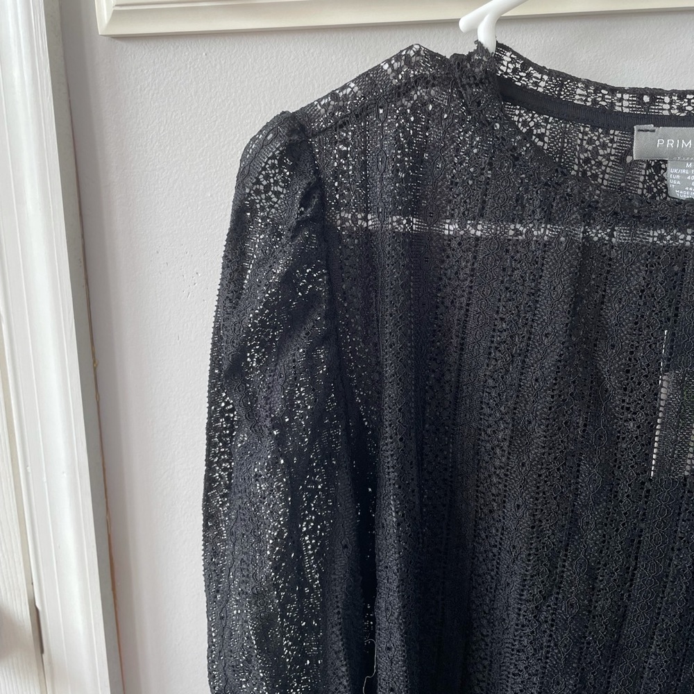 black mesh long sleeve